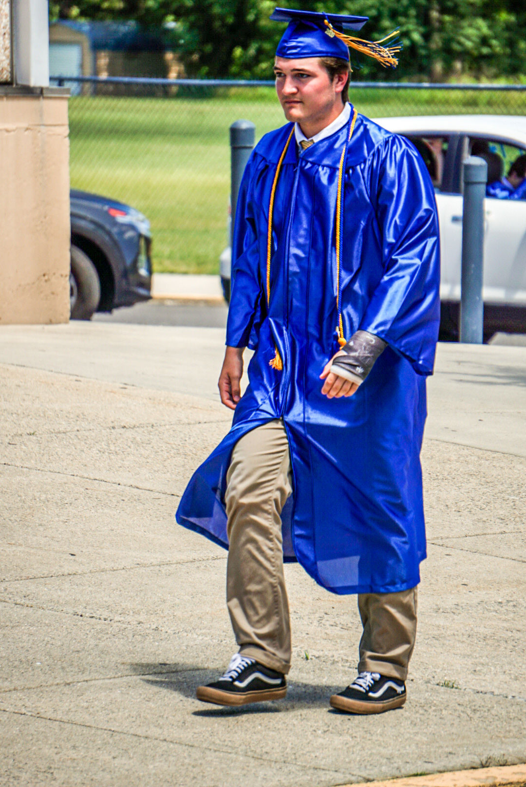 Holy Spirit drive-through diploma pickup